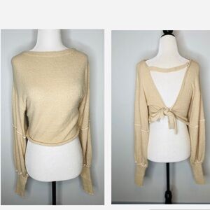 Free People Tie Back Knit Sweater ☁️